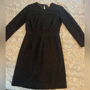 J. Crew 3/4 sleeve lace overlay sheath dress